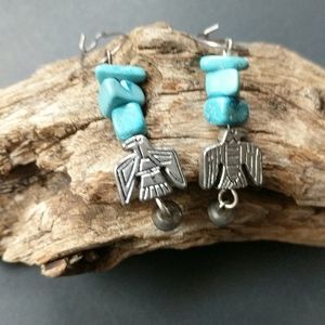 Thunderbird w Turquoise Colored Beads